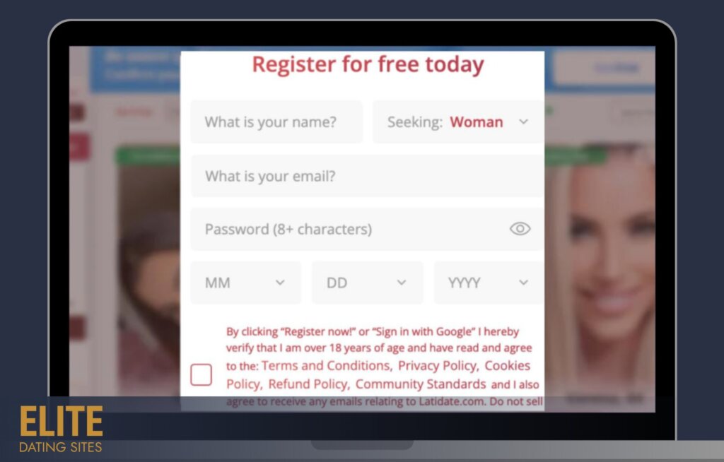 LatiDate Registration