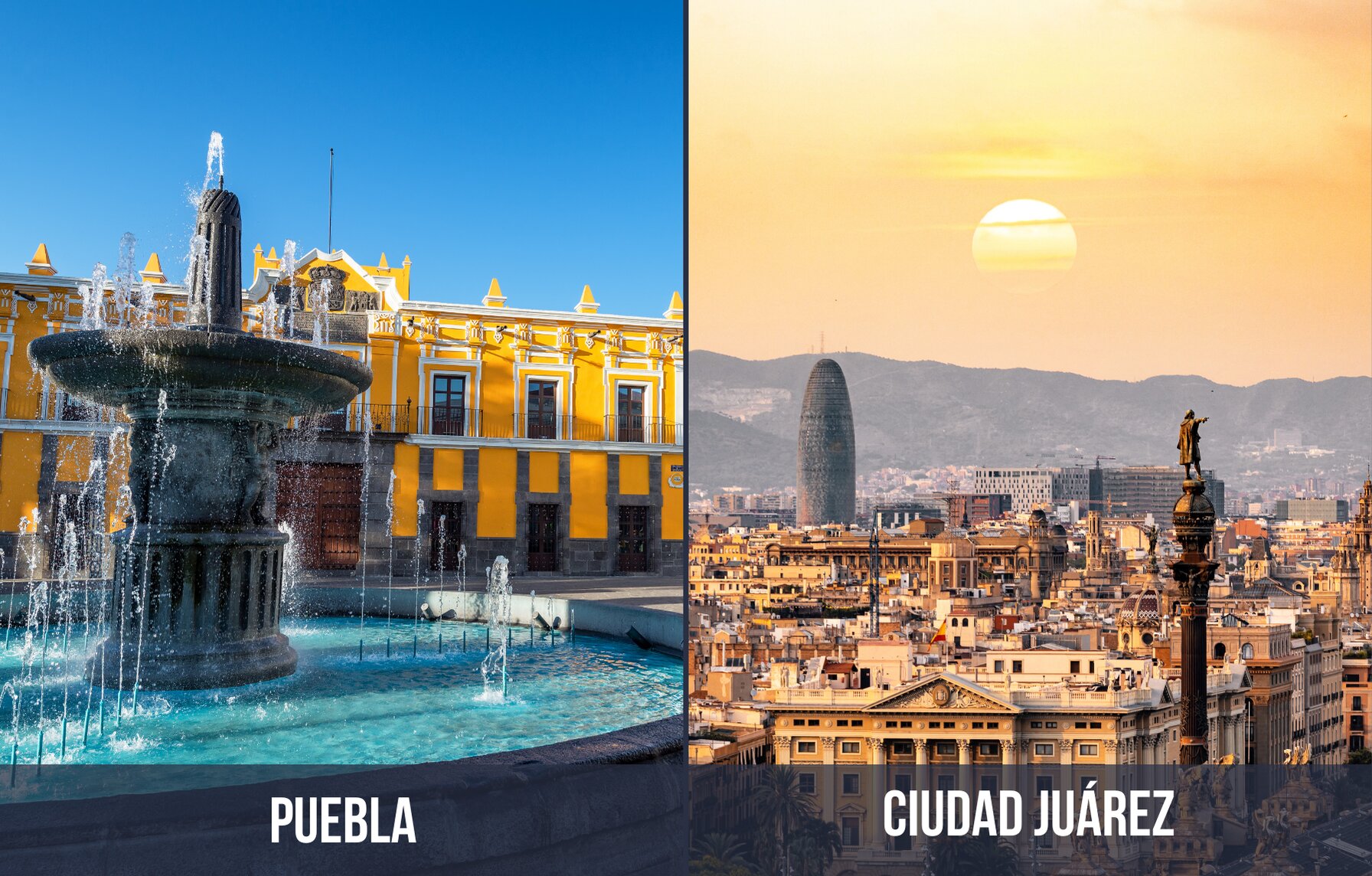 Puebla and Ciudad Juárez
