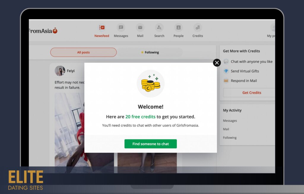 GirlsFromAsia welcome offer